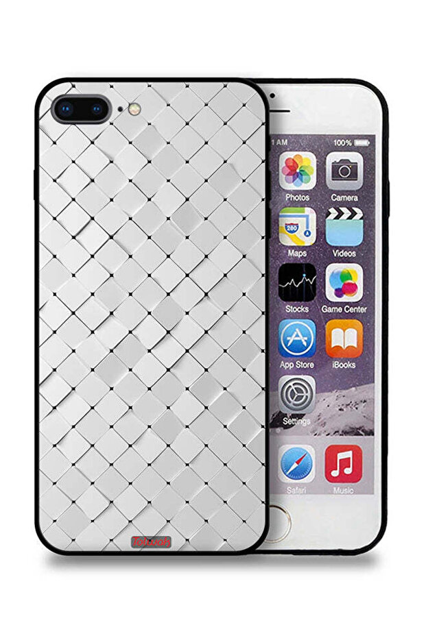 غطاء حماية لهاتف Apple iPhone 8 Plus بتصميم بلاط - 1