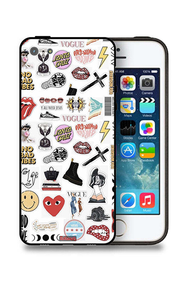 جراب حماية لجهاز Apple iPhone 5/5s/SE بدون ملصقات سلبية