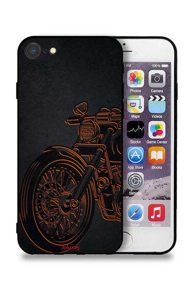جراب حماية لجهاز Apple iPhone 8 بتصميم دراجة عتيقة