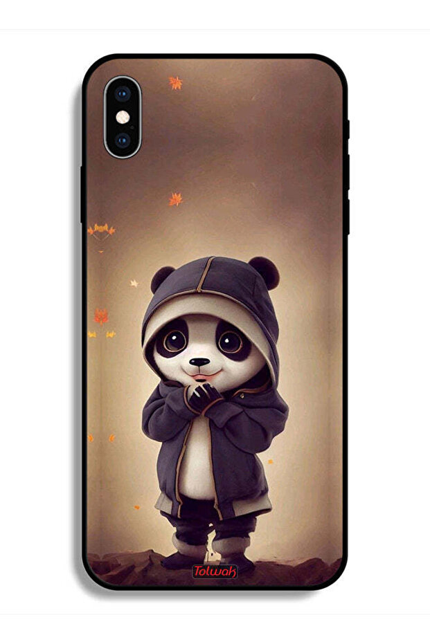 جراب حماية لجهاز Apple iPhone X - تصميم الباندا الصغير اللطيف