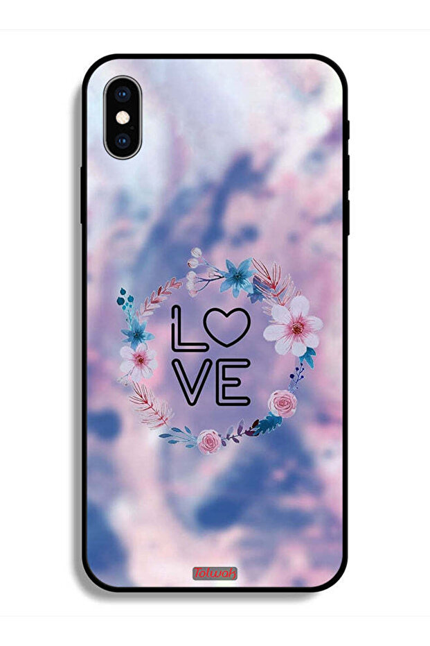 جراب واقٍ لهاتف Apple iPhone X بتصميم خاتم زهور الحب