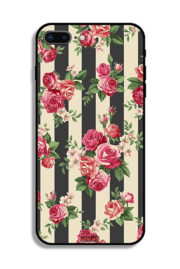 غطاء حماية لجهاز Apple iPhone 8 Plus بنقشة الورود - 2
