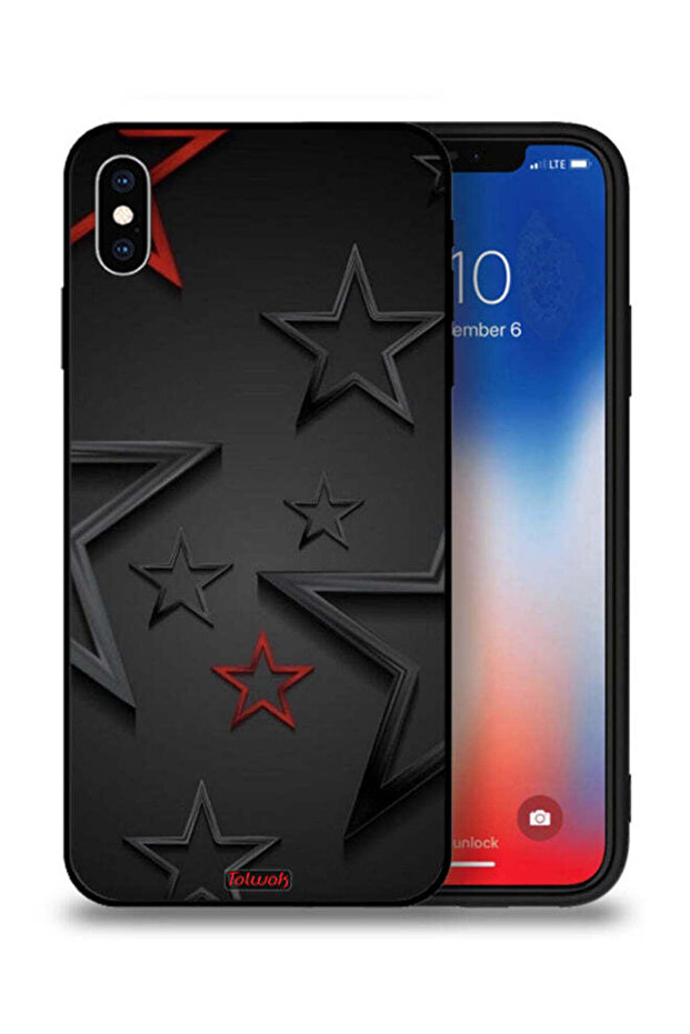 غطاء حماية لجهاز Apple iPhone XS Max بنقشة نجوم