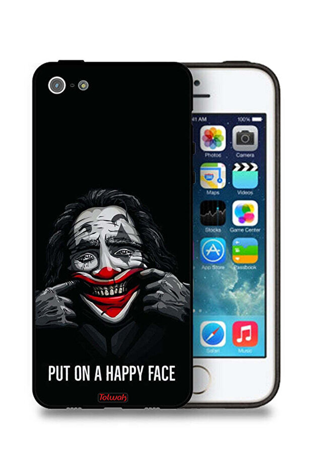 غطاء حماية لجهاز Apple iPhone 5/5s/SE بوجه سعيد