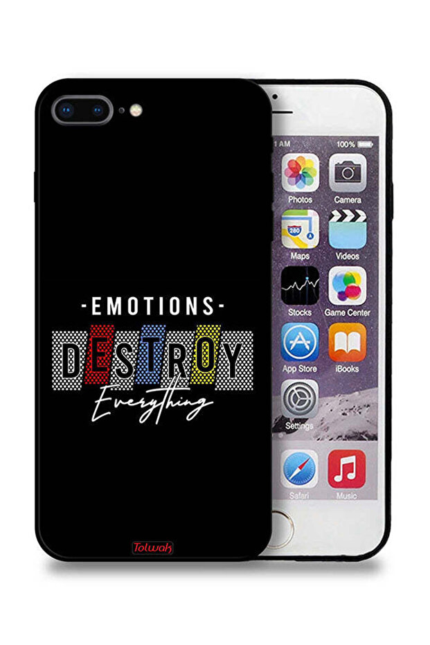جراب حماية لجهاز Apple iPhone 7 Plus - العواطف تدمر كل شيء - 1
