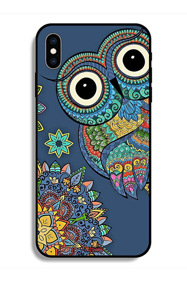 جراب واقٍ لهاتف Apple iPhone X بتصميم بومة زهرية
