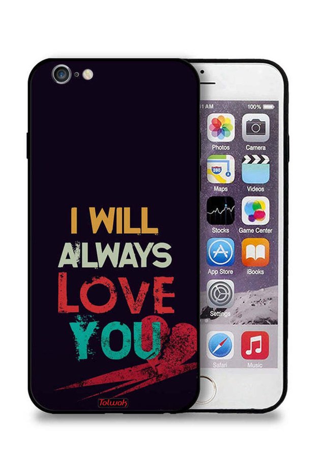 جراب حماية لجهاز Apple iPhone 6 Plus/6s Plus مكتوب عليه "سأحبك دائمًا"
