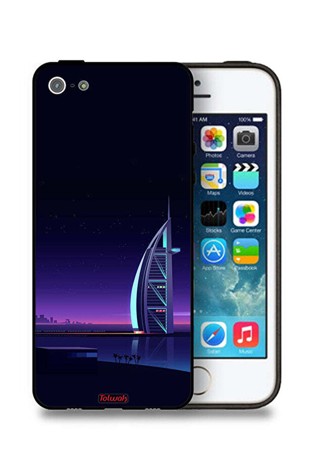 غطاء حماية لجهاز Apple iPhone 5/5s/SE - فن برج العرب الرقمي