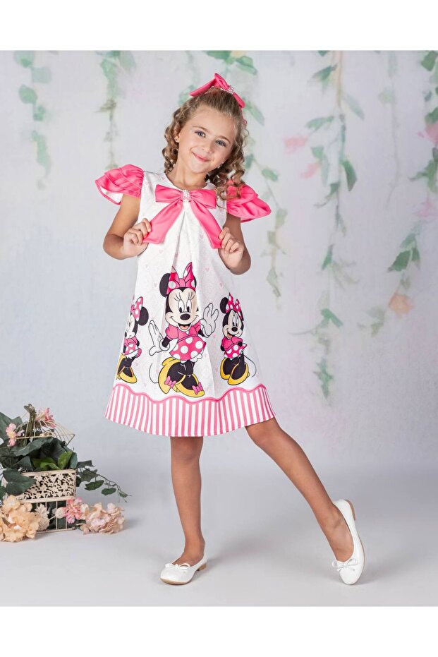Minnie mouse düz elbise - 4