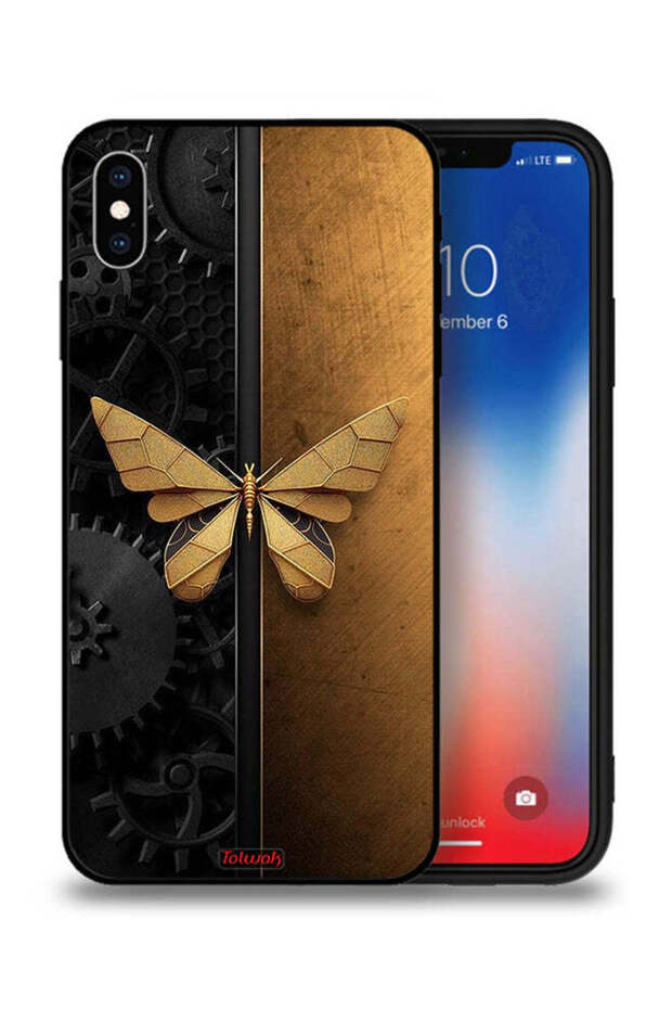 غطاء حماية من الفولاذ بتصميم فراشة من Apple iPhone XS