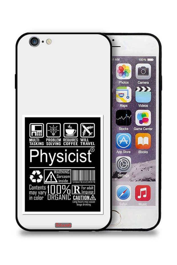 غطاء حماية لجهاز Apple iPhone 6 Plus/6s Plus بملصق فيزيائي