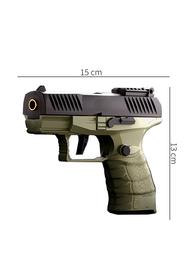 Toy Gun Self-Loading with 20 Soft Bullets Realistic Empty Case Ejection BlowBack - 5