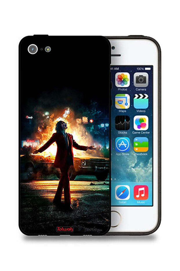 جراب حماية لجهاز Apple iPhone 5/5s/SE بتصميم Joker Happy Mode