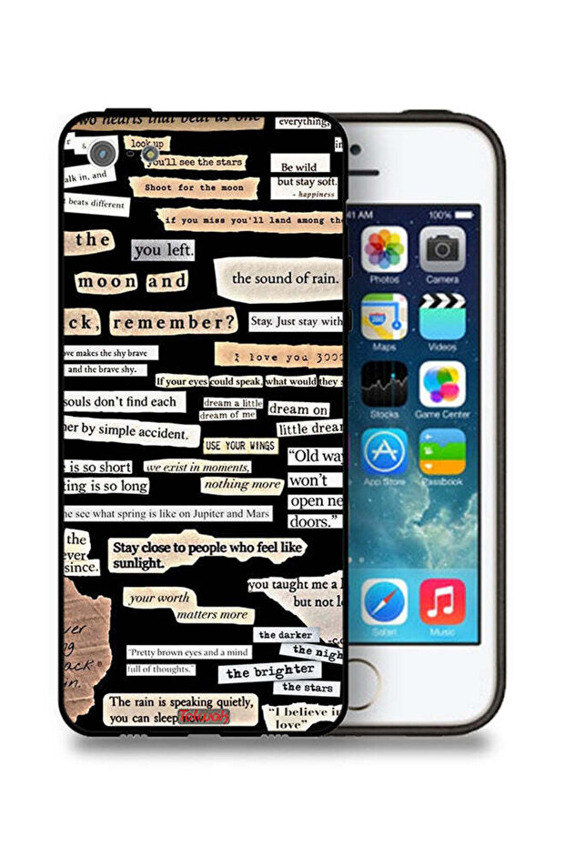 ملصقات واقٍ لهاتف Apple iPhone 5/5s/SE مع اقتباسات