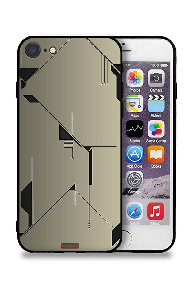غطاء حماية لجهاز Apple iPhone 8 بتصميم تجريدي بسيط من الفن الرقمي
