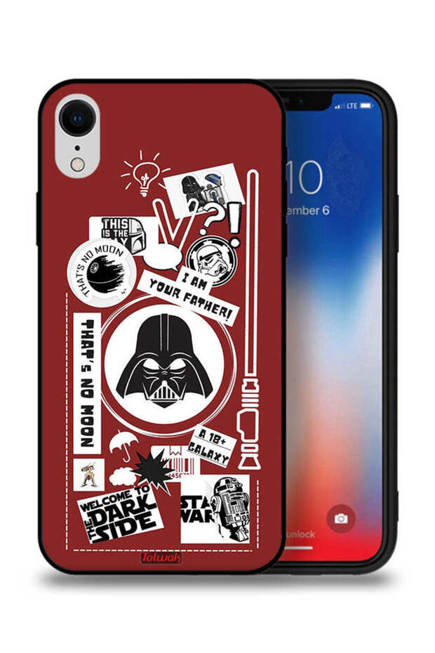 جراب حماية لجهاز Apple iPhone XR - ملصق Welcome To The Dark Side