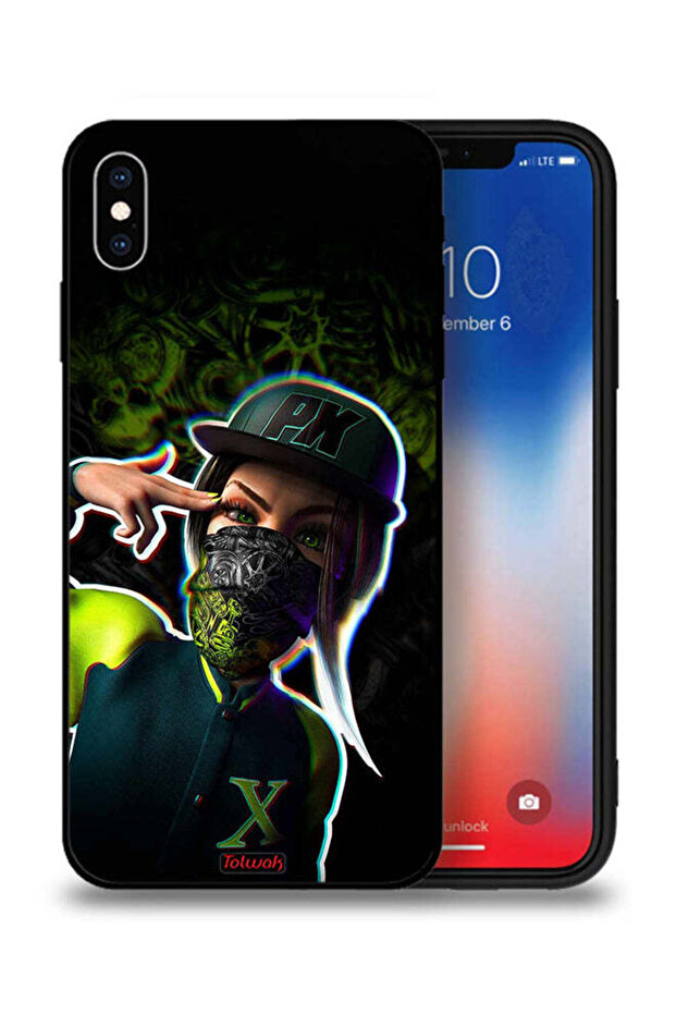 جراب حماية لجهاز Apple iPhone XS Max برسومات فنية جمالية للبنات