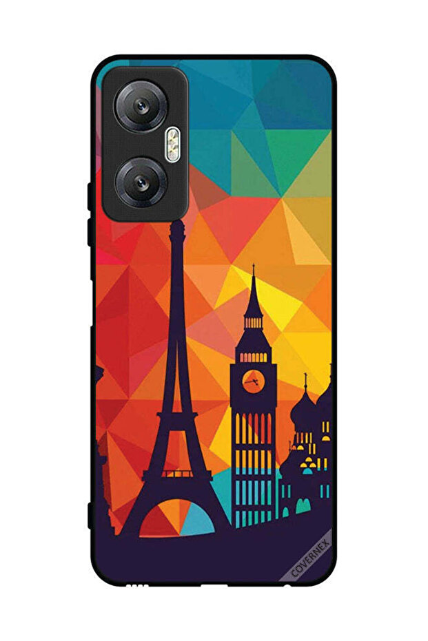 غطاء حماية لهاتف Infinix Hot 20 بنمط باريس الملون
