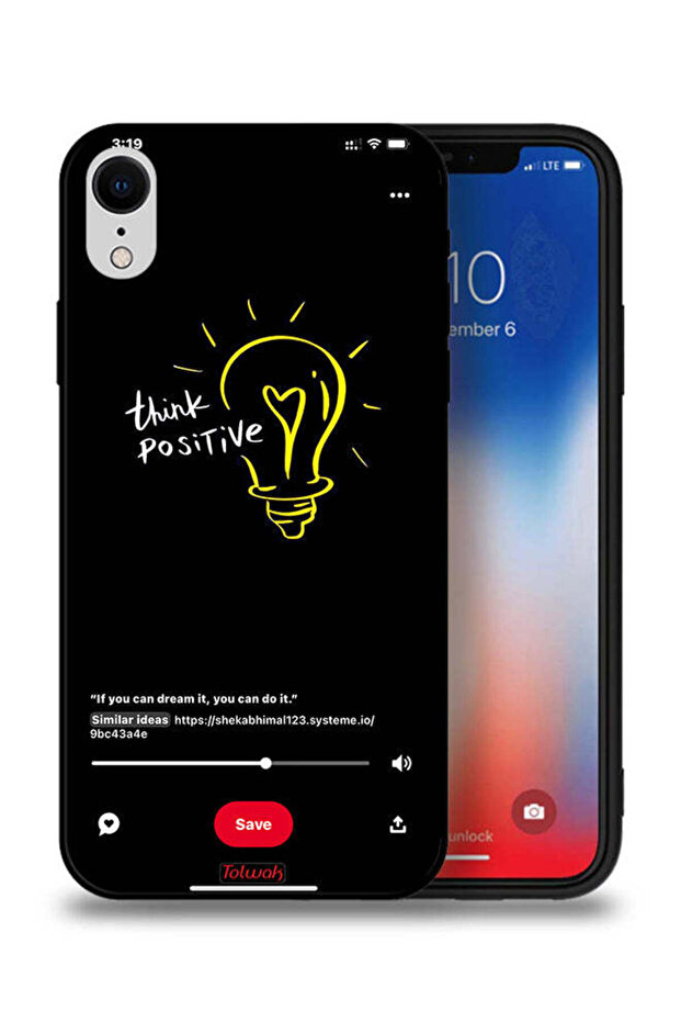 جراب حماية لجهاز Apple iPhone XR - فكر إيجابيًا