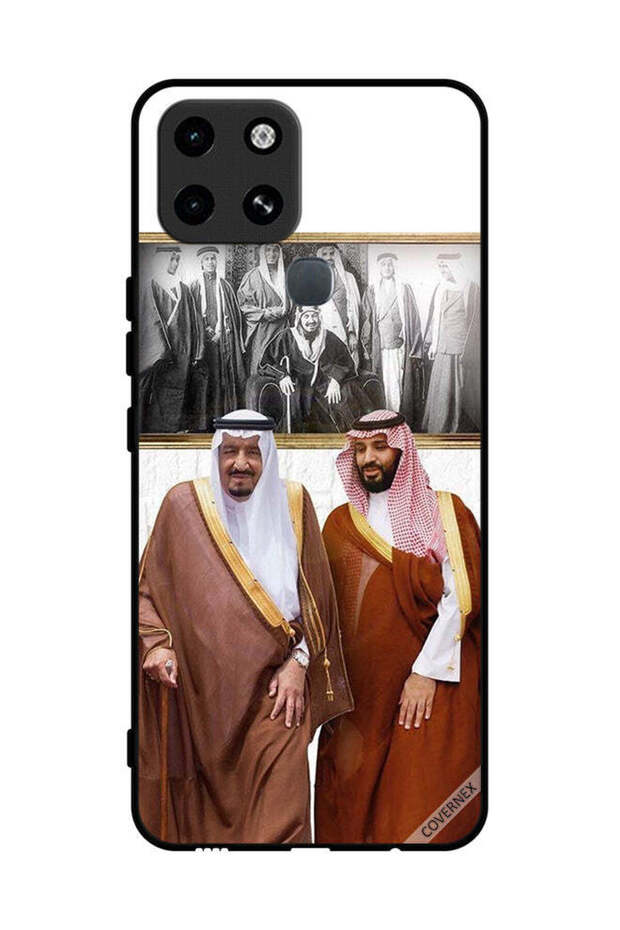 غطاء حماية لهاتف إنفينيكس سمارت 6 الملك سلمان وولي العهد يتحدثان أثناء المشي