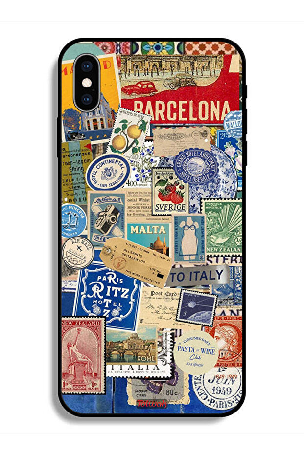 Protective Case For Apple iPhone X Stickers Of Different Cities