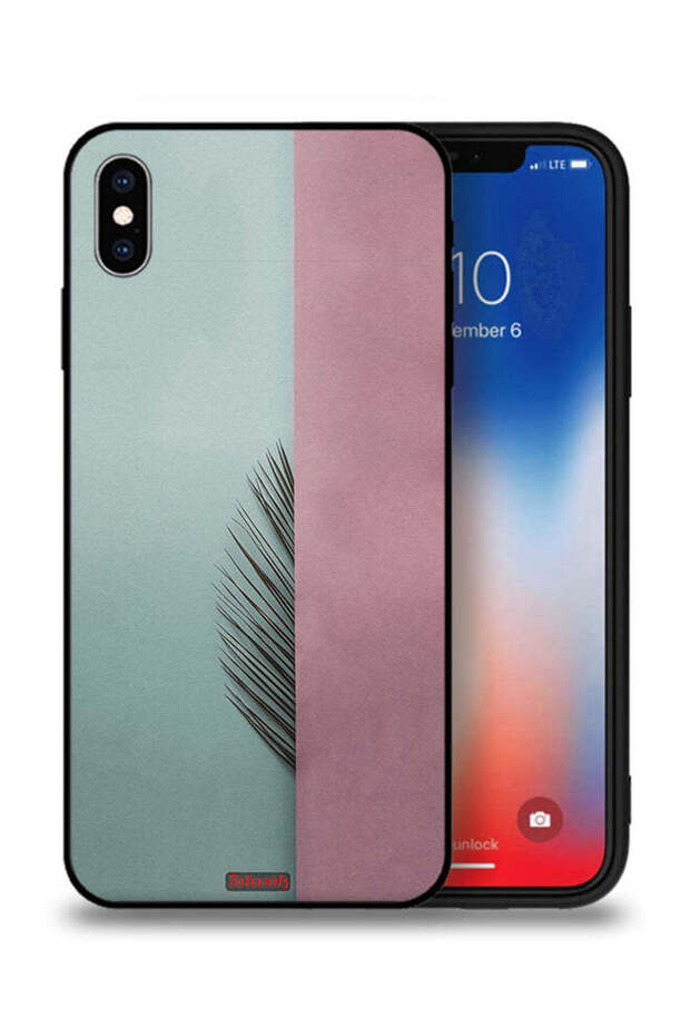 Apple iPhone XS Max Protective Case Half Leaves