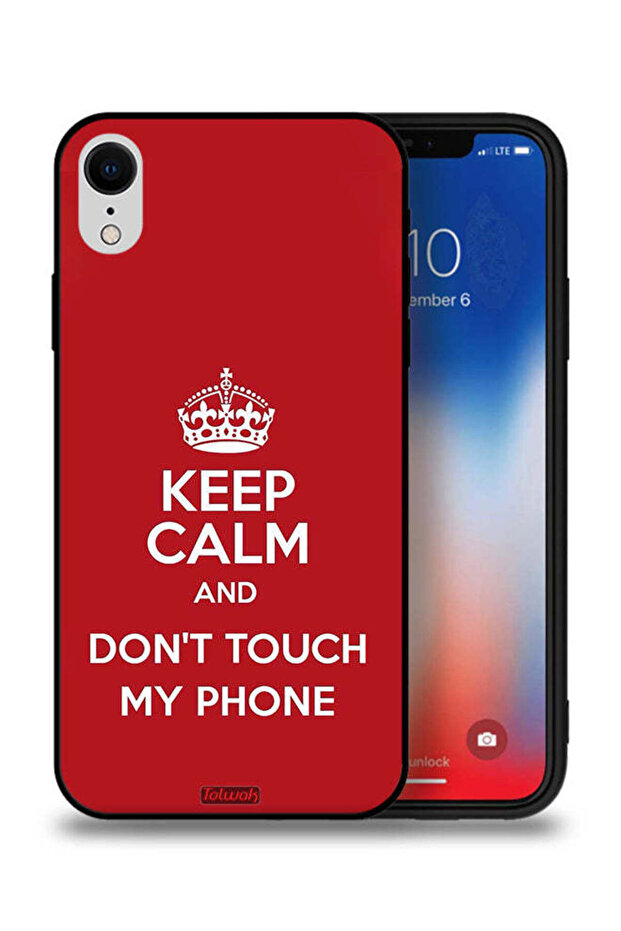 Apple iPhone XR Protective Case Keep Calm And Dont Touch My Phone