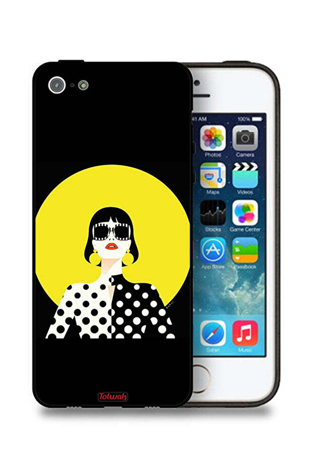 جراب حماية لجهاز Apple iPhone 5/5s/SE بتصميم فتاة أنيقة