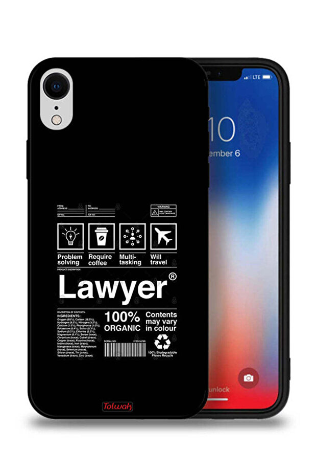 جراب حماية لجهاز Apple iPhone XR - ملصق محامٍ