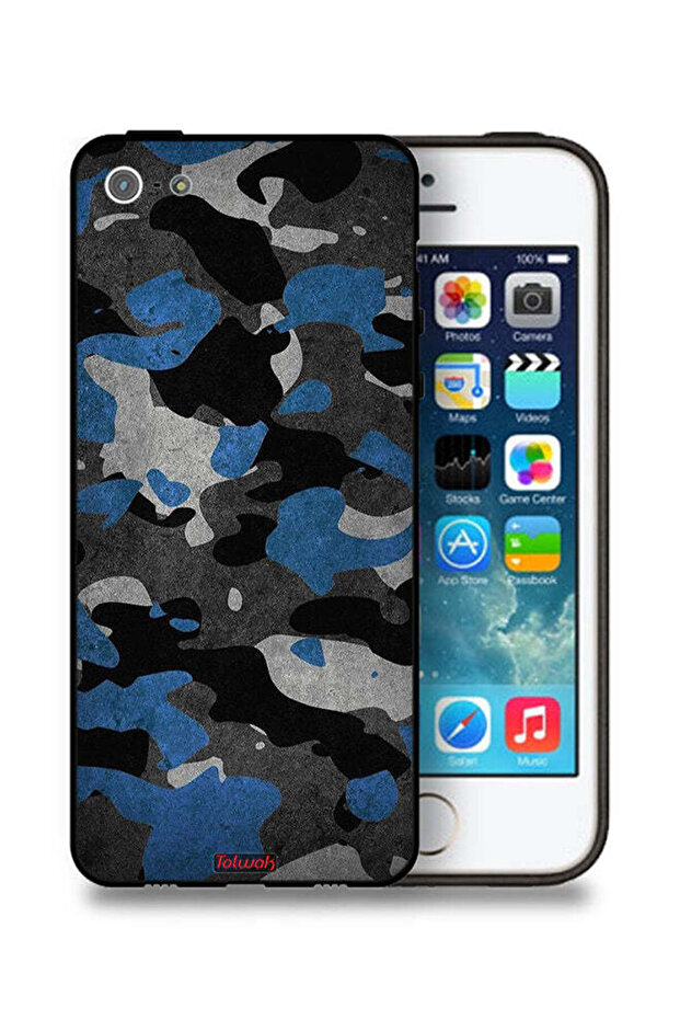 غطاء حماية بنمط تمويه لهاتف Apple iPhone 5/5s/SE