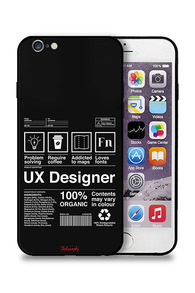 جراب حماية لجهاز Apple iPhone 6 Plus/6s Plus، ملصق مصمم تجربة المستخدم