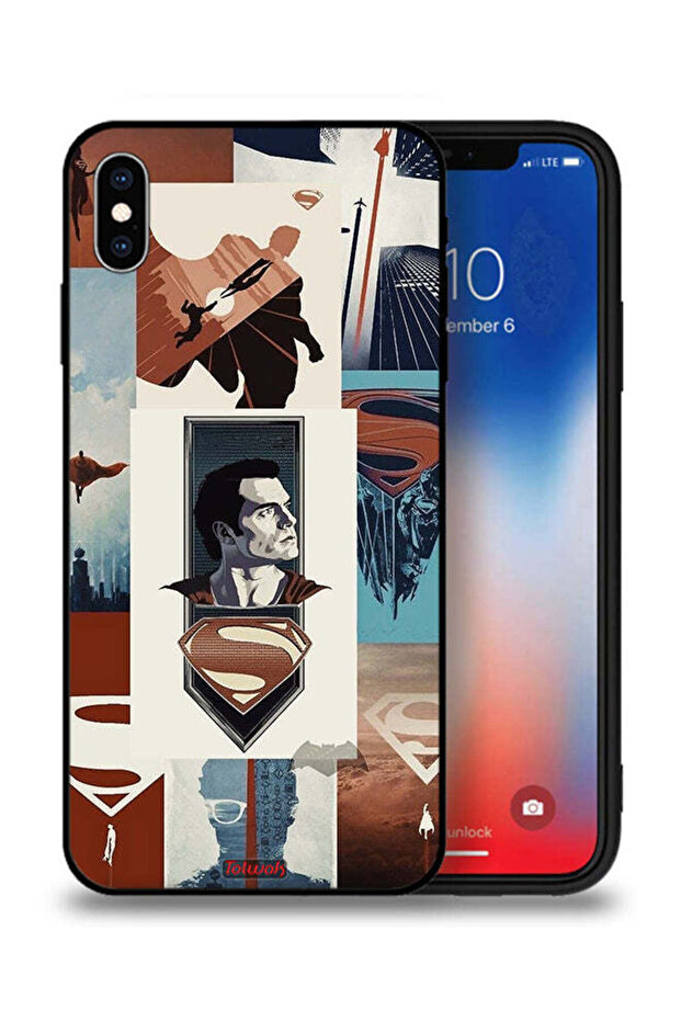 جراب حماية لجهاز Apple iPhone XS Max برسومات سوبرمان