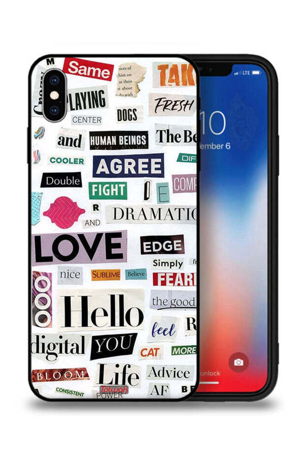 ملصقات واقٍ لهاتف Apple iPhone XS مع اقتباسات قصيرة