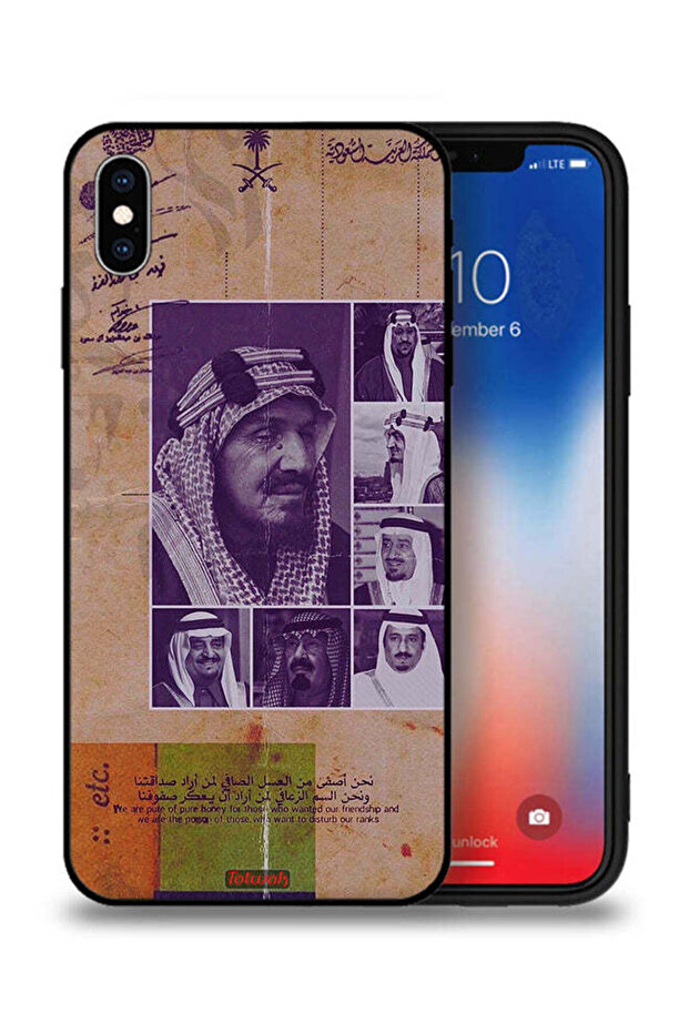 جراب حماية لجهاز آيفون XS ماكس من آبل، صور ملوك السعودية القديمة