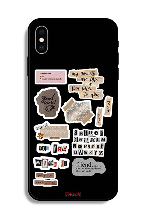 Protective Case For Apple iPhone X Good Luck Quotes Stickers