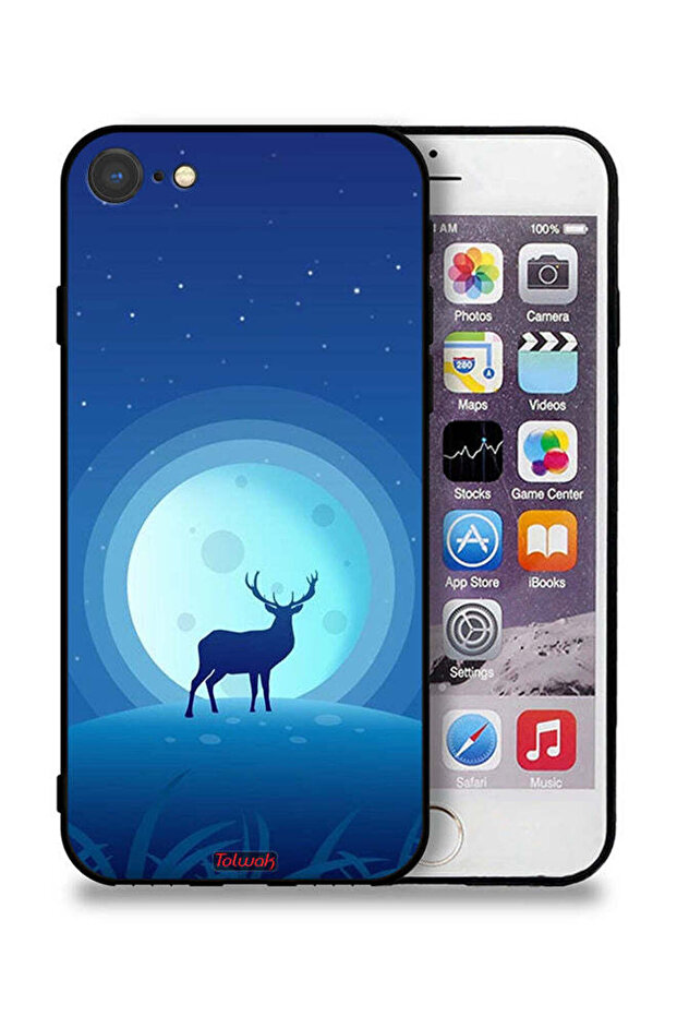 غطاء حماية لجهاز Apple iPhone 8 بتصميم غزال