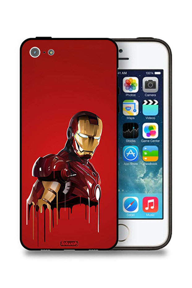 جراب حماية لهاتف Apple iPhone 5/5s/SE برسومات الرجل الحديدي