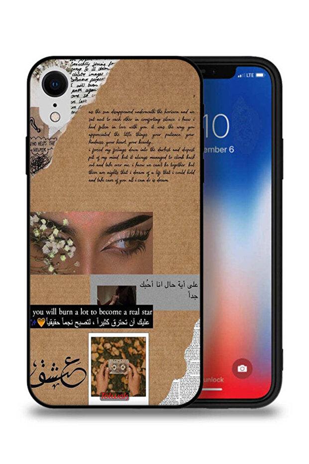 Apple iPhone XR Protective Case Arabic Quote You Will Burn A Lot To Become A Real Star