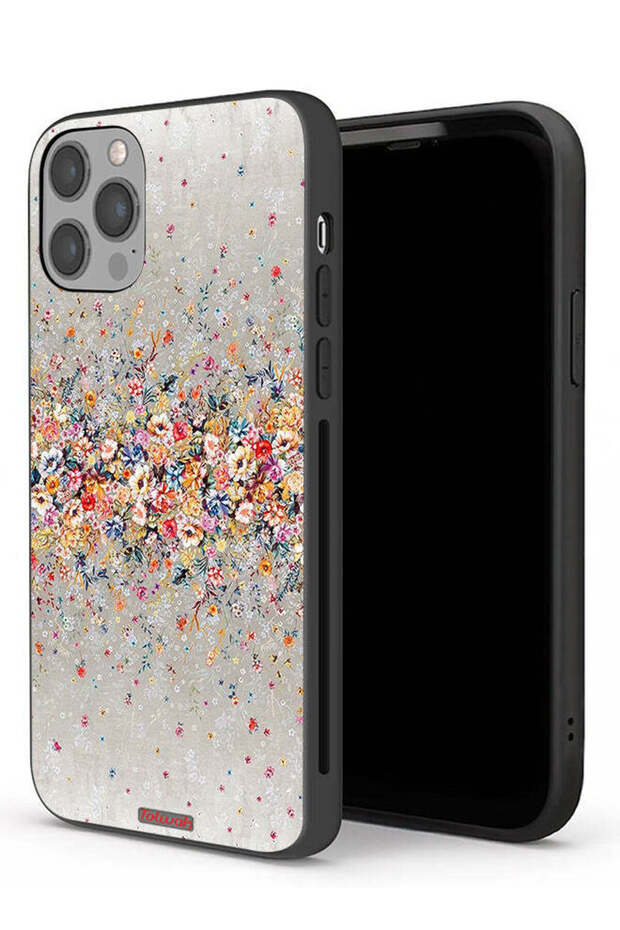 جراب حماية لجهاز Apple iPhone 12 Pro Max برسومات زهور صغيرة وفن تجريدي