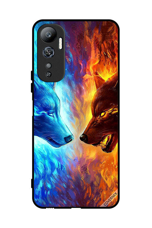 غطاء حماية لهاتف Infinix Hot 20 Water & Fire Wolf