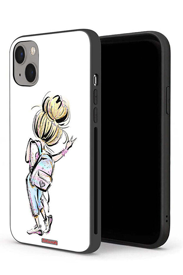 جراب حماية لجهاز Apple iPhone 13 mini بتصميم فتاة العودة إلى المدرسة