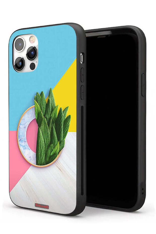 غطاء حماية لهاتف Apple iPhone 11 Pro Max بنمط أوراق تجريدية