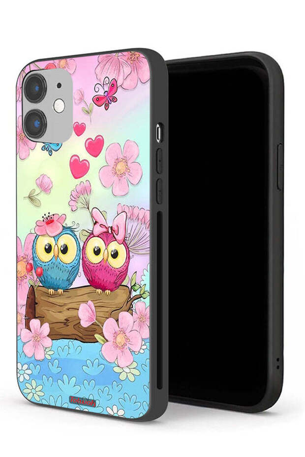 جراب حماية لجهاز Apple iPhone 12 بتصميم بومة لطيفة