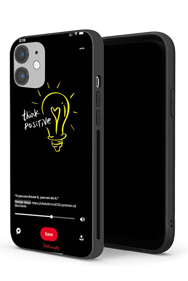 جراب حماية لجهاز Apple iPhone 12 - فكر بإيجابية