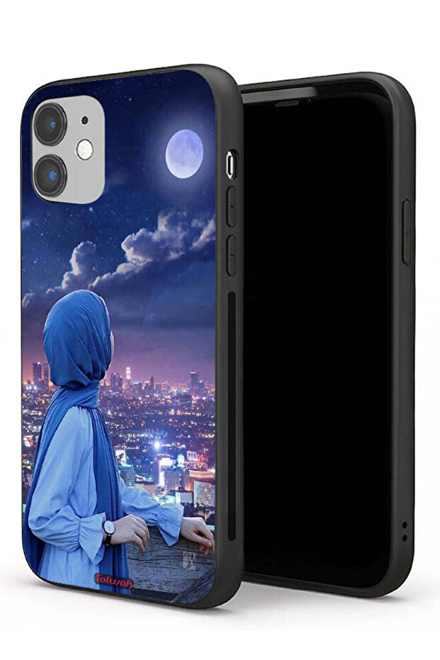 Apple iPhone 11 Protective Case Looking At Moon Hijab Girl