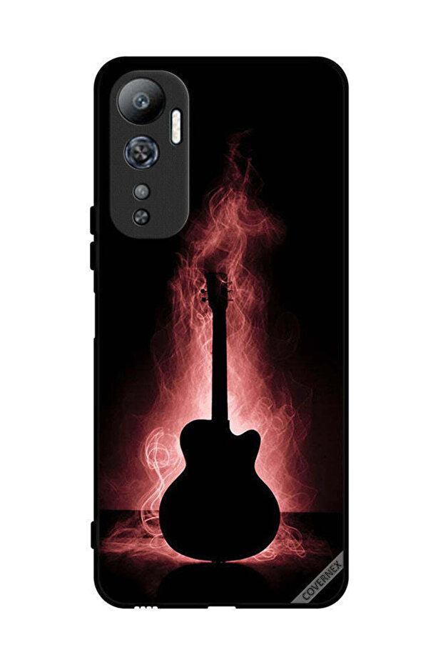 غطاء حماية لهاتف Infinix Hot 20 بتصميم انعكاس الجيتار