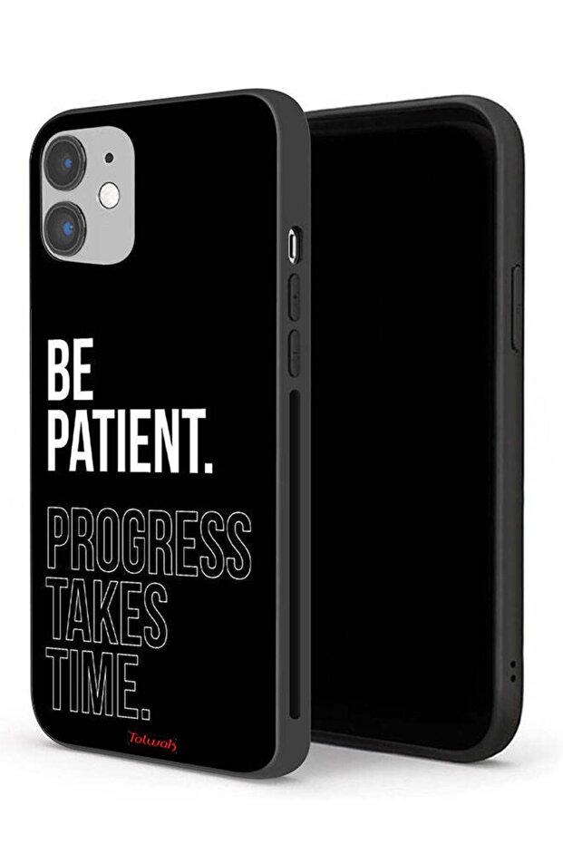جراب حماية لجهاز Apple iPhone 12 كن صبورًا فالتقدم يستغرق وقتًا