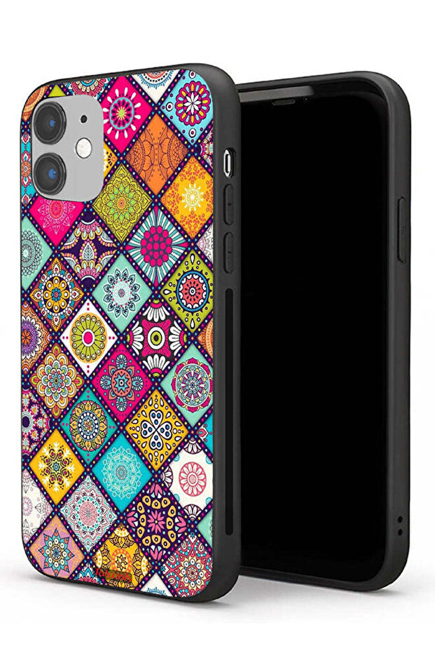Apple iPhone 11 Protective Case Mandala Squares Pattern