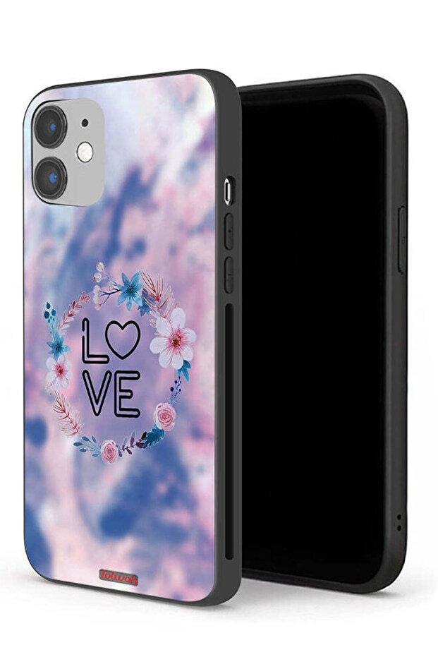 جراب حماية لجهاز Apple iPhone 12 بتصميم خاتم زهور الحب