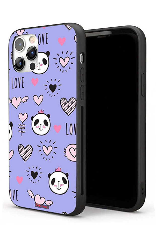 غطاء حماية لجهاز Apple iPhone 11 Pro بتصميم Love And Panda Doodle